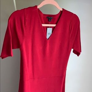 Ann Taylor Red Sweater Dress